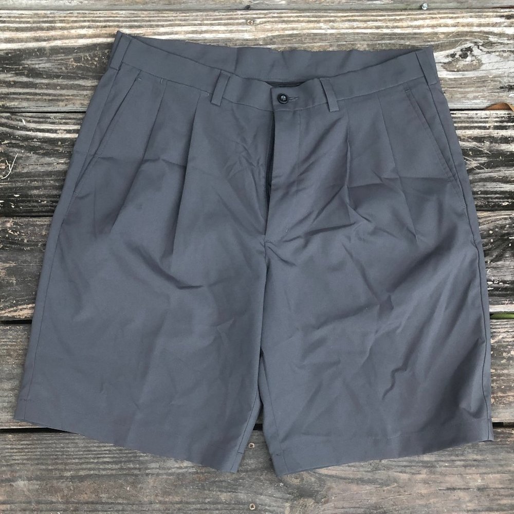 PGA Tour Solid Gray Men's Casual Golf Shorts 34